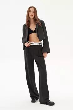 Брюки-палаццо с обратным поясом VATKALI, черный