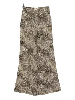 Брюки-палаццо с принтом Elie Saab, коричневый