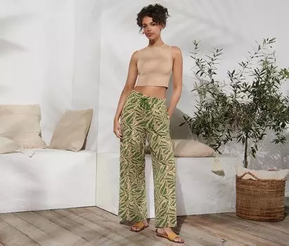 Брюки-палаццо с принтом Tchibo