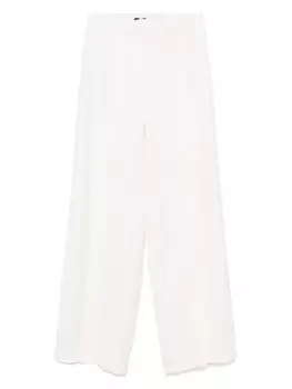 Брюки палаццо с разрезами и пряжками Mugler, белый