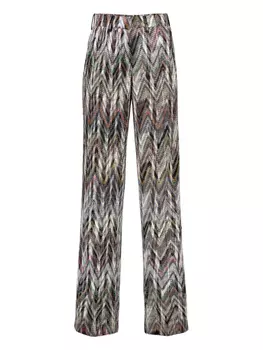 Брюки палаццо с шевронами Missoni, коричневый