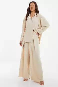 Брюки палаццо с текстурой камня QUIZ Clothing