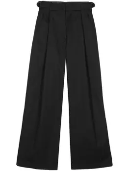 Брюки-палаццо с завышенной талией Emporio Armani, синий