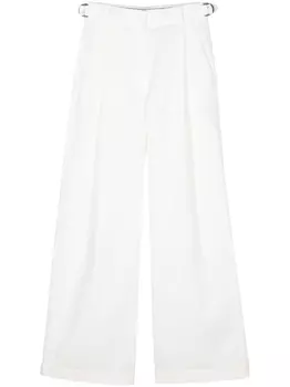 Брюки-палаццо с завышенной талией Emporio Armani, белый