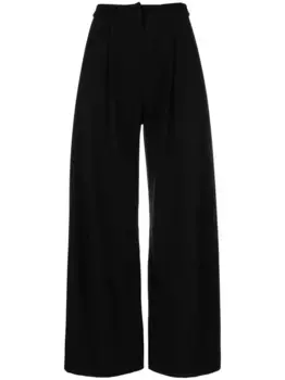 Брюки палаццо со складками Loulou, черный