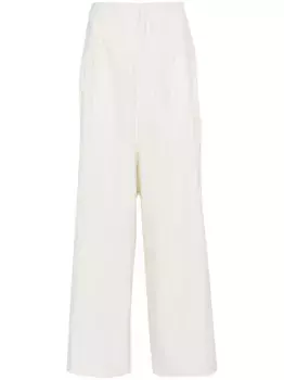 Брюки палаццо в тонкую полоску MM6 Maison Margiela, нейтральный