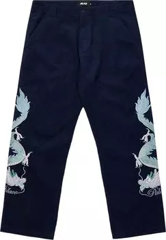 Брюки Palace Double Dragon Tour Plain Pant 'Navy', синий