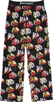 Брюки Palm Angels 3D PA Pajama Pants 'Black/Red', черный