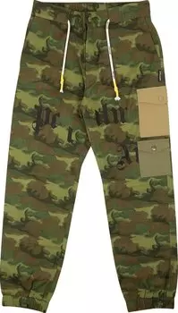 Брюки Palm Angels Camo Cargo Pants 'Military Camo', зеленый
