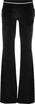 Брюки Palm Angels Chenille Low Waist Pants 'Black/Butter', черный