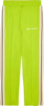Брюки Palm Angels Classic Track Pants 'Lime Green/Off White', зеленый