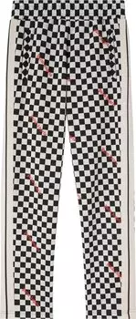Брюки Palm Angels Jacquard Damier Classic Track Pants 'Black/Red', черный