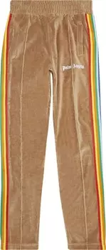 Брюки Palm Angels PA Rainbow Chenille Track Pant 'Brown', коричневый