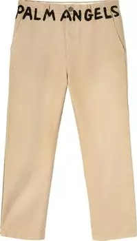 Брюки Palm Angels Seasonal Logo Pants 'Beige/Black', кремовый