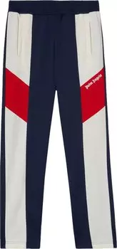 Брюки Palm Angels V Colorblock Track Pants 'Navy Blue/White', синий