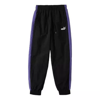 Брюки panel woven pants 'black' Puma, черный