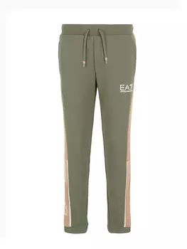 Брюки pantalone slim con stripes Ea7, зеленый