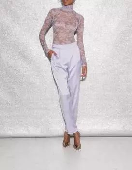 Брюки-пантеры в стиле смокинг в чертополохе Fleur Du Mal, цвет thistle