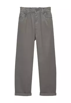 Брюки PAPERBAG PULL&BEAR, серый