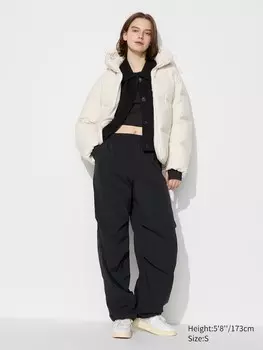 Брюки-Парашют heattech длинные Uniqlo, черный