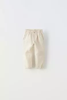 Брюки парашютные ZARA, лед