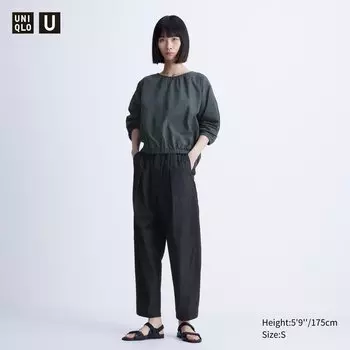 Брюки-парашюты (длинные) UNIQLO, черный