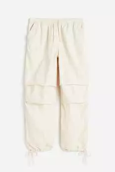 Брюки-парашюты H&M Corduroy Parachute, светло-бежевый