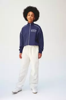 Брюки парашюты из смеси льна H&M, белый