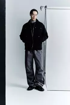 Брюки парашюты свободного кроя H&M, серый