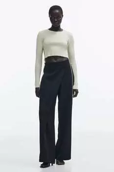 Брюки парео ZARA, черный