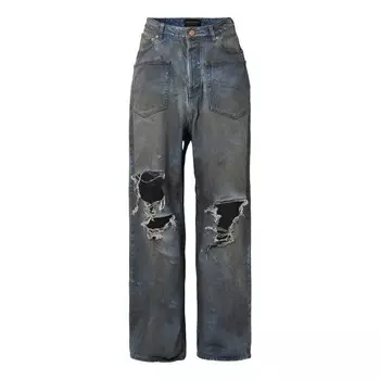 Брюки patched pockets baggy jeans 'blue' Balenciaga, синий
