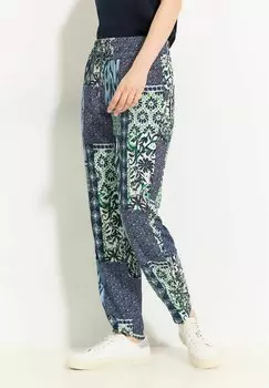 Брюки PATCHWORK PRINT Cecil, темно-синий