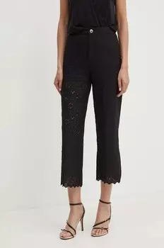 Брюки PBROD из смесового льна Morgan, черный