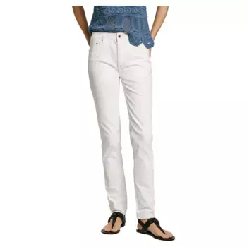 Брюки Pepe Jeans Mid Rise Skinny Thelma, белый