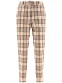 Брюки Peserico в клетку, серый