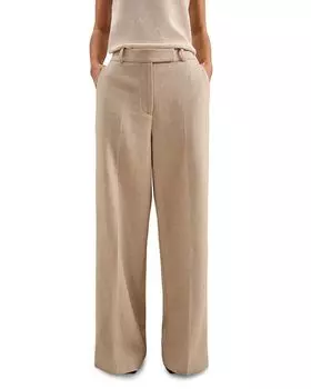 Брюки Petites Devon с широкими штанинами REISS, коричневый/бежевый