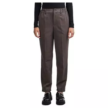 Брюки Pieces Camil Ankle Fit high waist, коричневый