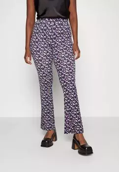 Брюки Pieces Curve, черный/фиолетовый