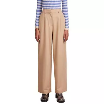 Брюки Pieces Size High Waist, бежевый