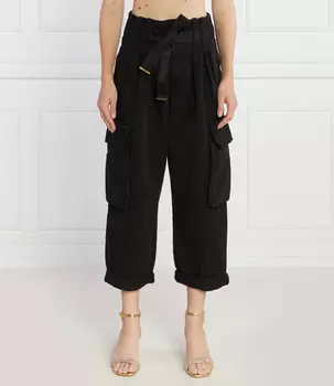 Брюки Pinko cargo RONFARE Cropped Fit, черный
