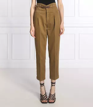 Брюки Pinko Regular Fit, оливково-зеленый
