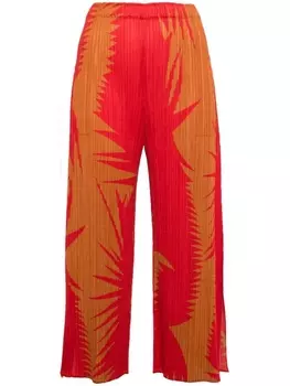 Брюки Piquant широкого кроя Pleats Please Issey Miyake, красный