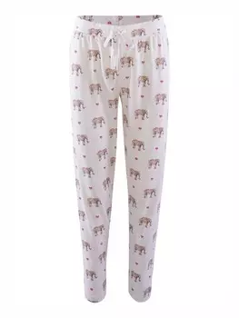 Брюки PJ Salvage Pajama Pants Love You A Ton, белый