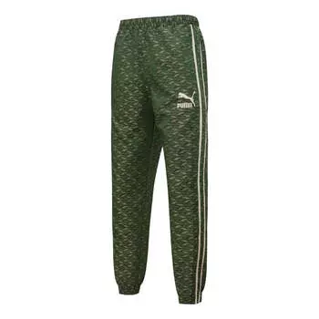 Брюки players lounge track pants 'green' Puma, зеленый