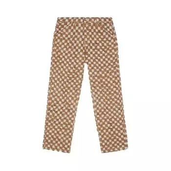 Брюки Pleasures Curfew Checker Work Pants, коричневый