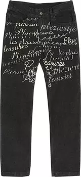 Брюки Pleasures Shatter Denim Pant 'Black', черный