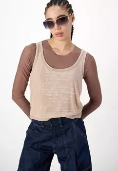 Брюки PLEATED G-STAR, темно-синий деним