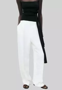 Брюки PLEATED Mango, белый