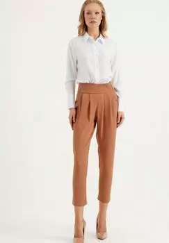 Брюки PLEATED SLIM Herita, коричневый