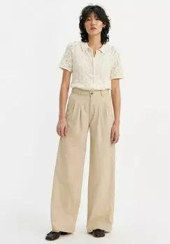 Брюки Pleated Wideleg Levi's, цвет safari